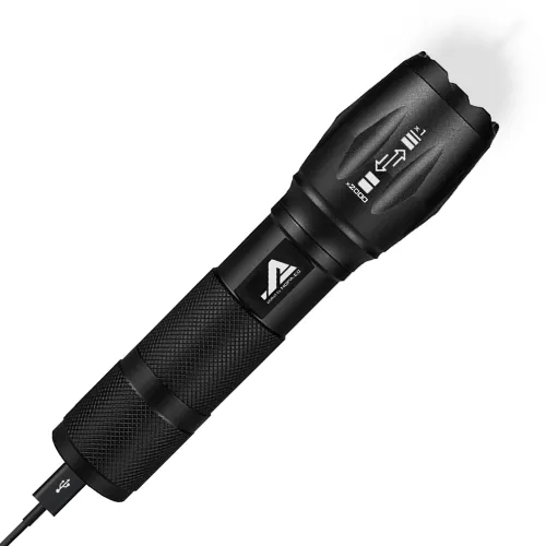 Linterna 1000Lm + Batería Portátil (Recargable USB)
